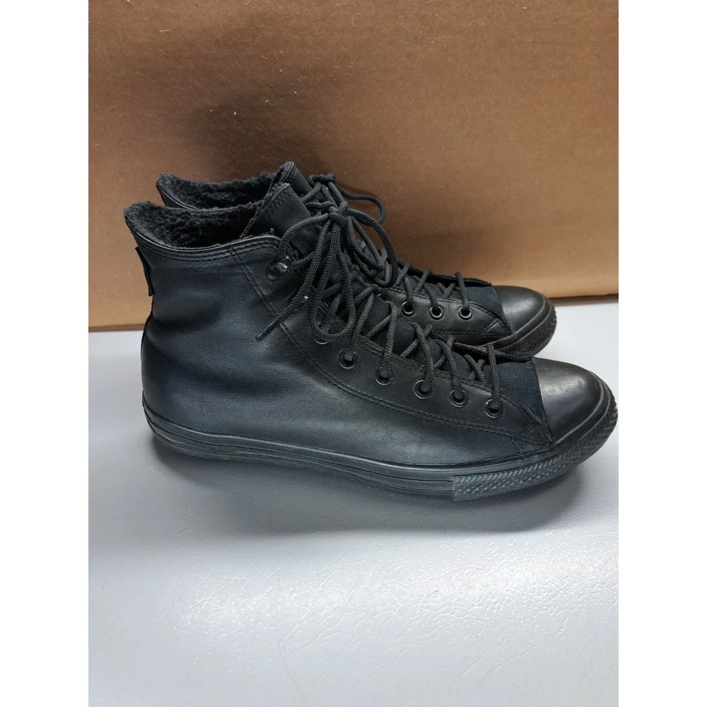 Converse Gore-Tex Shoes Mens 12 Black Leather Chuck Taylor All-Star Winter Hi